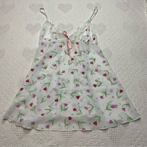 LA Intimates Heart Flowers Chemise Dress (S)